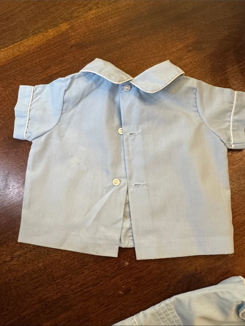 Vintage 3 piece Baby Boys Light Blue Three-Piece Outfit with Hat